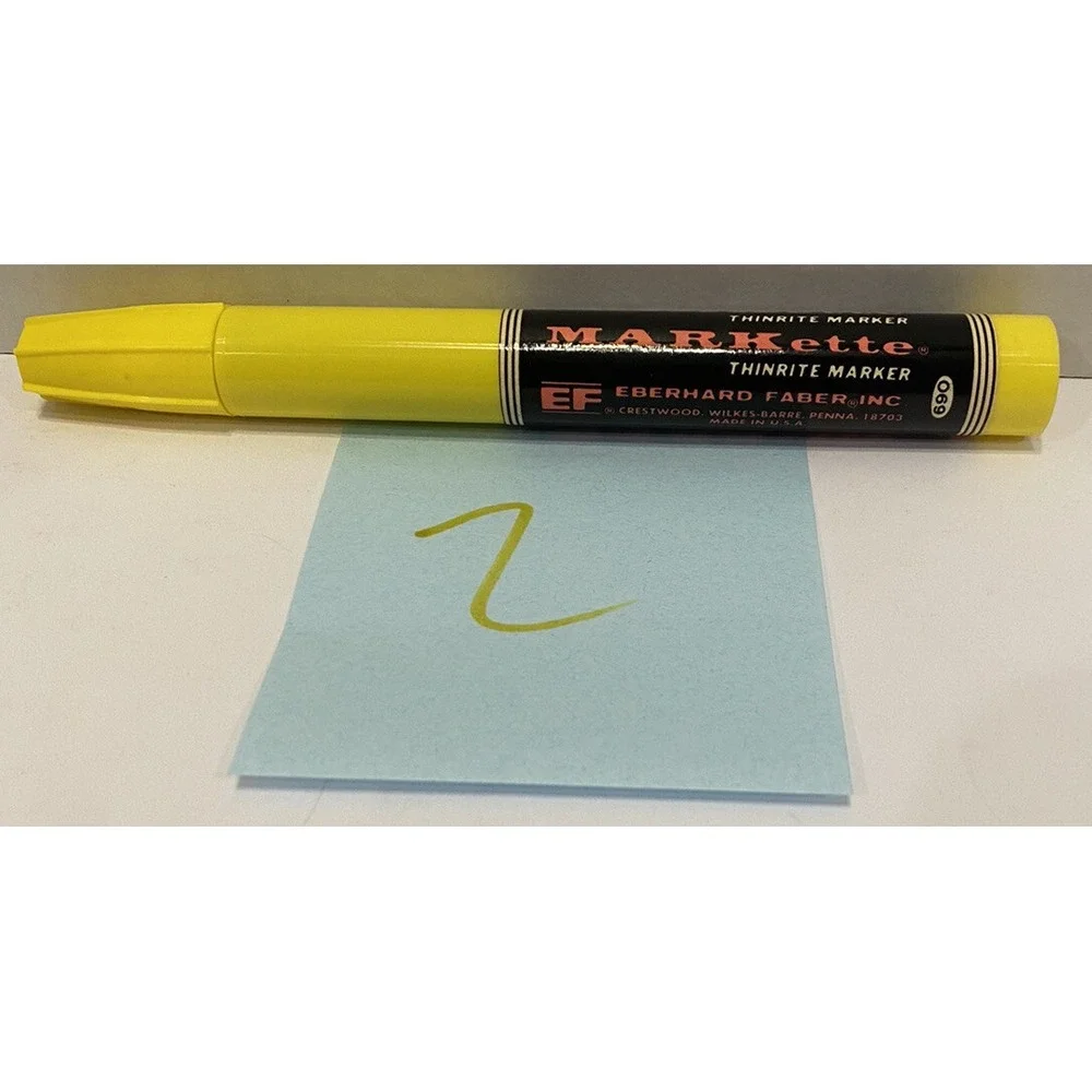 Vintage MARKette Thinrite Marker Eberhard Faber Yellow Color